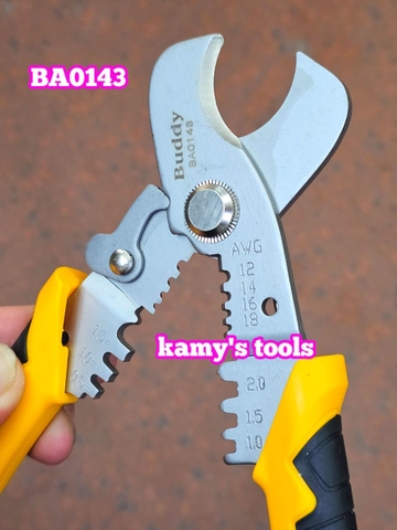 Kìm Cắt Dây Đa Năng 3 Trong 1 Buddy Ba0143 Và Ba0144, Rur R2350, Cắt Cáp, Tuốt Dây, Bấm Cos bán lẻ từng cây
