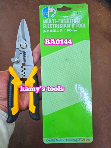 Kìm Cắt Dây Đa Năng 3 Trong 1 Buddy Ba0143 Và Ba0144, Rur R2350, Cắt Cáp, Tuốt Dây, Bấm Cos bán lẻ từng cây