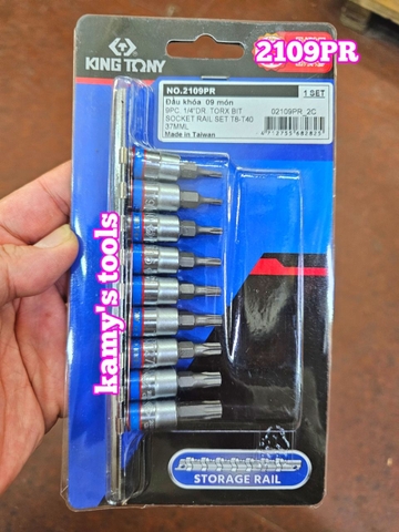 Bộ đầu tuýp lục giác sao bông 9 chi tiết Kingtony model 2109PR