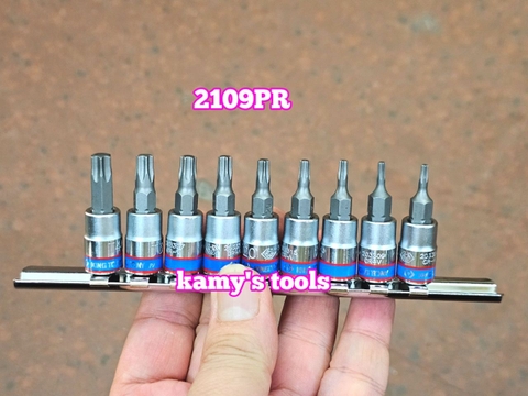 Bộ đầu tuýp lục giác sao bông 9 chi tiết Kingtony model 2109PR