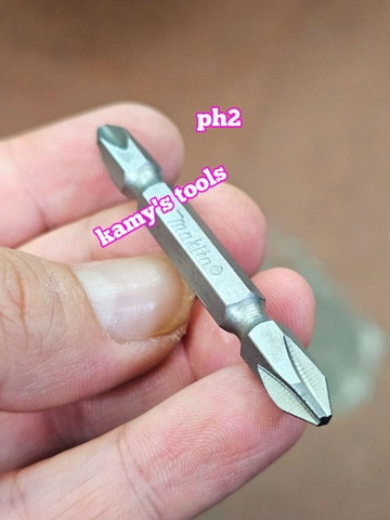 Mũi Bắn Vít 2 Đầu Bake 4 Cạnh Makita Dài 65mm PH2