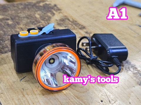 A1 Đèn pin đội đầu LED siêu sáng kamytools