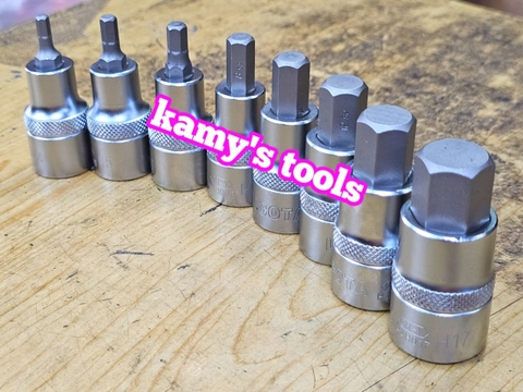 Đầu tuýp khẩu lú đầu lục giác 1/2 inch Licota 4mm 5mm 6mm 8mm 10mm 12mm 14mm 17mm