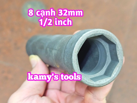 Tuýp Khẩu Mở Bắn Cổ Chén Phốt 8 Giác 32mm Dài 157mm Hotssman