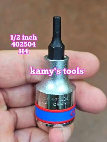 Đầu tuýp khẩu lục giác lú đầu 1/2 inch Kingtony H3 H4 H5 H6 H7 H8 H10 H12 H14 H17 H19 402503 402504 402505 402506 402507 402508 402510 402512 402514 402517 402519