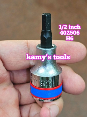 Đầu tuýp khẩu lục giác lú đầu 1/2 inch Kingtony H3 H4 H5 H6 H7 H8 H10 H12 H14 H17 H19 402503 402504 402505 402506 402507 402508 402510 402512 402514 402517 402519