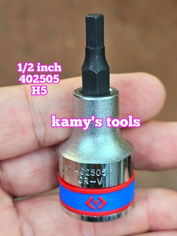 Đầu tuýp khẩu lục giác lú đầu 1/2 inch Kingtony H3 H4 H5 H6 H7 H8 H10 H12 H14 H17 H19 402503 402504 402505 402506 402507 402508 402510 402512 402514 402517 402519
