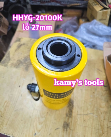 HHYG-20100K Kích thủy lực có lỗ rỗng tâm TLP 20 tấn hành trình 100mm lỗ 27mm 223mm-323mm