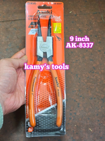 Kìm Mở Phe Asaki 9 inch 225mm Cong Thẳng Bóp Vào Bung Ra AK-8330 AK-8344 AK-8337 AK-8351