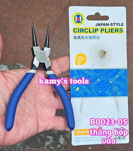Kìm mở phe nhỏ C-mart 5 inch 125mm cong thẳng bóp vào bung ra B0024-05, B0025-05, B0023-05, B0022-05 (bán lẻ từng cây)