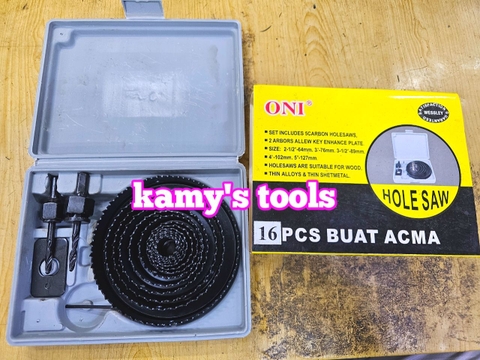 Bộ mũi khoét lỗ gỗ thạch cao 16 chi tiết hiệu Oni