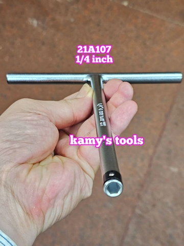 Cần tuýp chữ T Kingtony lỗ 1/4 inch model 21A107 dài 175mm