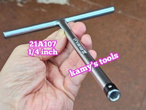 Cần tuýp chữ T Kingtony lỗ 1/4 inch model 21A107 dài 175mm
