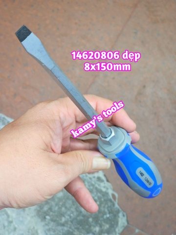 Tua vít đóng bake dẹp Kingtony 8mm dài 150mm model 14610306 và 14620806 bán lẻ từng cái