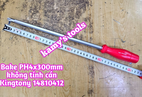 Tua vít đóng đầu bake dẹp 10x300mm Kingtony 14810412, 14821012 và 14x382mm (tô vít đóng)