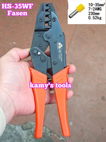 KÌM BẤM COS FASEN HS-35WF PIN TRÒN RỖNG 10-35MM2 (KIỀM BẤM COS, KỀM BẤM COS)