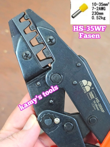 KÌM BẤM COS FASEN HS-35WF PIN TRÒN RỖNG 10-35MM2 (KIỀM BẤM COS, KỀM BẤM COS)