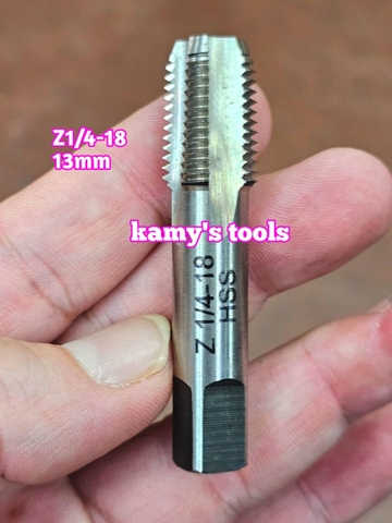 Taro ống rắc co 13mm răng côn HSS Shanghai SLT ZG1/4-19 và Z1/4-18