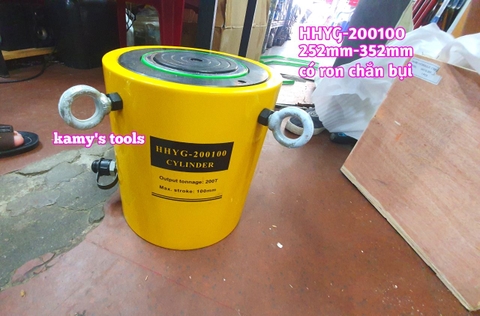 Kích thủy lực 200 tấn TLP hành trình 100mm HHYG-200100 252mm-352mm