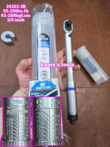 Cần Siết Lực Kingtony 34323-1b 63-288 Kg-Cm Đầu Vuông 3/8, Cần Xiết Lực, Cần Chỉnh Lực