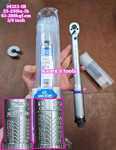 Cần Siết Lực Kingtony 34323-1b 63-288 Kg-Cm Đầu Vuông 3/8, Cần Xiết Lực, Cần Chỉnh Lực