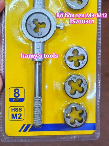 Bộ Ta Rô Và Bộ Bàn Ren Tạo Ren Trong Ngoài M3-M12 (Bộ Ta Rô, Bộ Bàn Ren)