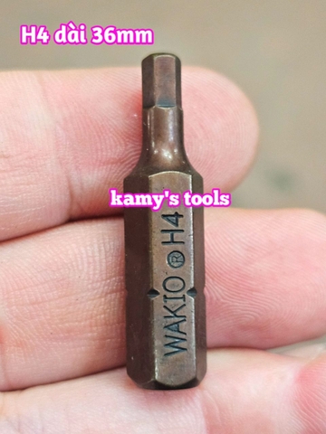 Mũi vít đóng lục giác thép nâu S2 cao cấp Wakio H4 H5 H6 H8