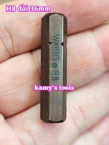 Mũi vít đóng lục giác thép nâu S2 cao cấp Wakio H4 H5 H6 H8