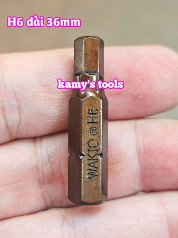Mũi vít đóng lục giác thép nâu S2 cao cấp Wakio H4 H5 H6 H8