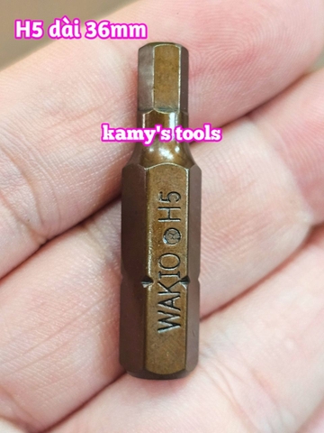 Mũi vít đóng lục giác thép nâu S2 cao cấp Wakio H4 H5 H6 H8