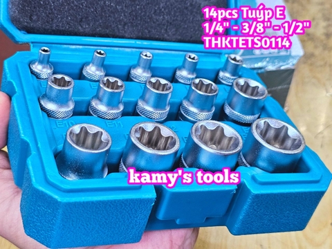 Bộ 14 Đầu Tuýp Loại E Total Chính Hãng E4-E24 model THKTETS0114
