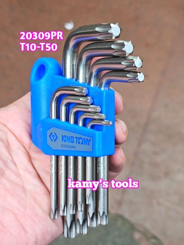 Bộ lục giác sao ngắn Kingtony 9 cây model 20309PR T10-T50