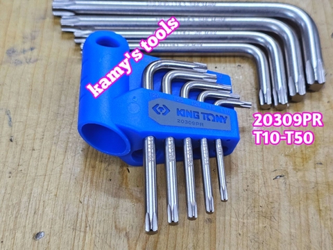 Bộ lục giác sao ngắn Kingtony 9 cây model 20309PR T10-T50
