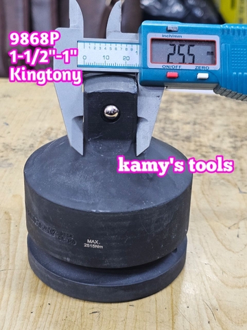1-1/2 inch ra 1 inch Đầu chuyển đầu biến đen Kingtony 9868P 38mm ra 25mm