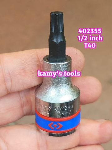 Đầu tuýp đầu khẩu lục giác bông sao Kingtony 1/2 inch T20 T25 T27 T30 T40 T45 T50 T55 T60 T70 402320 402325 402327 402330 402340 402345 402350 402355 402360 402370