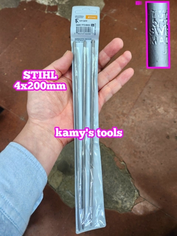 Giũa dũa tròn mài lưỡi cưa xích 4mm 5/32" STIHL dài 200mm
