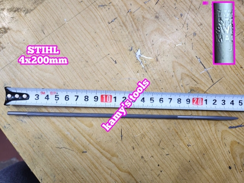 Giũa dũa tròn mài lưỡi cưa xích 4mm 5/32" STIHL dài 200mm