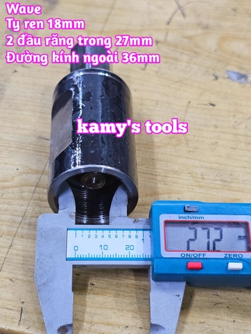 Cảo Vô Lăng Xe Wave 2 đầu răng trong 27mm kamytools
