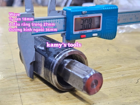 Cảo Vô Lăng Xe Wave 2 đầu răng trong 27mm kamytools