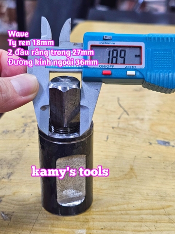 Cảo Vô Lăng Xe Wave 2 đầu răng trong 27mm kamytools