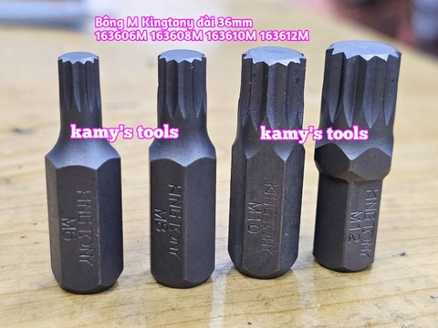 Mũi vít đóng đầu bông Kingtony M5 M6 M8 M10 M12 dài 36mm 163605M 163606M 163608M 163610M 163612M