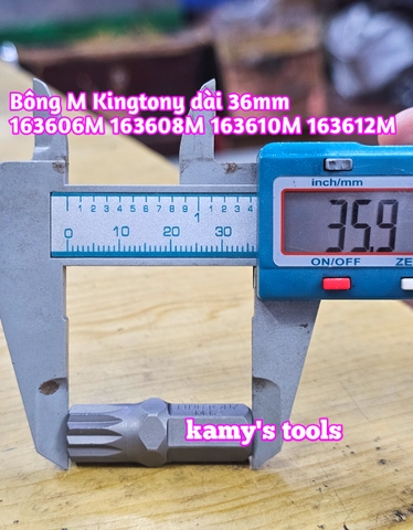 Mũi vít đóng đầu bông Kingtony M5 M6 M8 M10 M12 dài 36mm 163605M 163606M 163608M 163610M 163612M