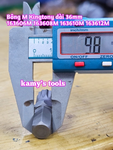 Mũi vít đóng đầu bông Kingtony M5 M6 M8 M10 M12 dài 36mm 163605M 163606M 163608M 163610M 163612M