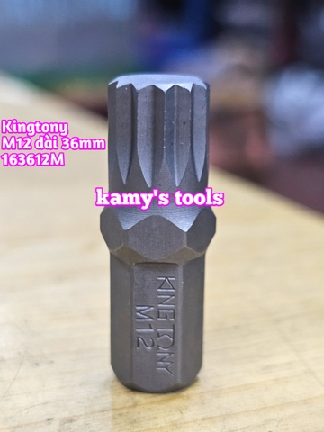 Mũi vít đóng đầu bông Kingtony M5 M6 M8 M10 M12 dài 36mm 163605M 163606M 163608M 163610M 163612M