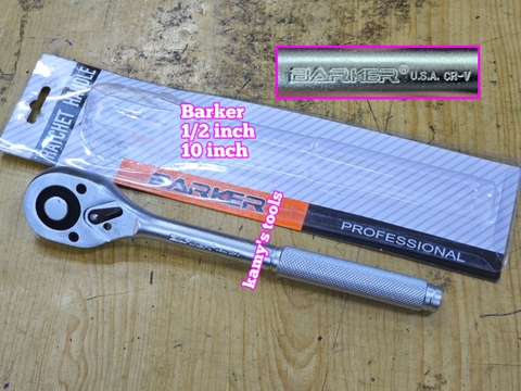 Cần siết tự động vặn nhanh hai chiều Barker 1/2 inch Xi Mờ 36 Răng dài 10 inch 250mm