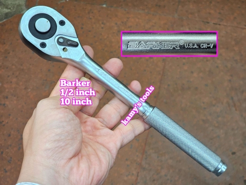 Cần siết tự động vặn nhanh hai chiều Barker 1/2 inch Xi Mờ 36 Răng dài 10 inch 250mm