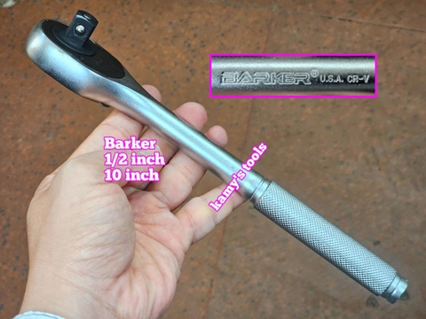 Cần siết tự động vặn nhanh hai chiều Barker 1/2 inch Xi Mờ 36 Răng dài 10 inch 250mm