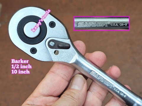 Cần siết tự động vặn nhanh hai chiều Barker 1/2 inch Xi Mờ 36 Răng dài 10 inch 250mm