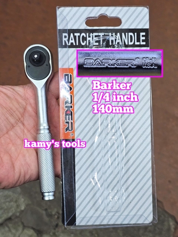 Cần siết tự động 1/4 inch Barker, cần siết đảo chiều 45 răng dài 140mm