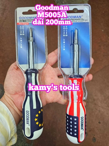 Tua vít đa năng 4 đầu 6 tác dụng trong 1 Goodman M5005A dài 200mm, tô vít